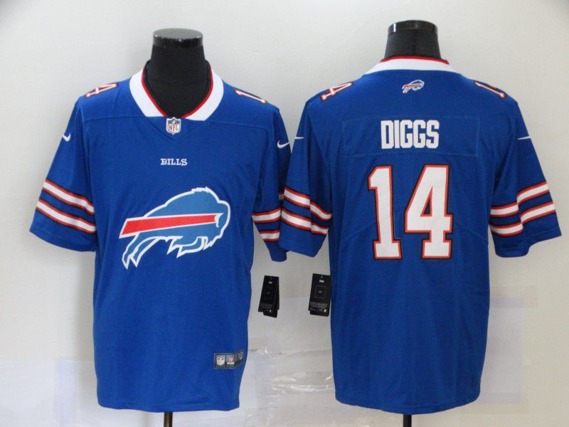 Men Buffalo Bills #14 Diggs Blue Nike Team logo fashion NFL Jersey->buffalo bills->NFL Jersey